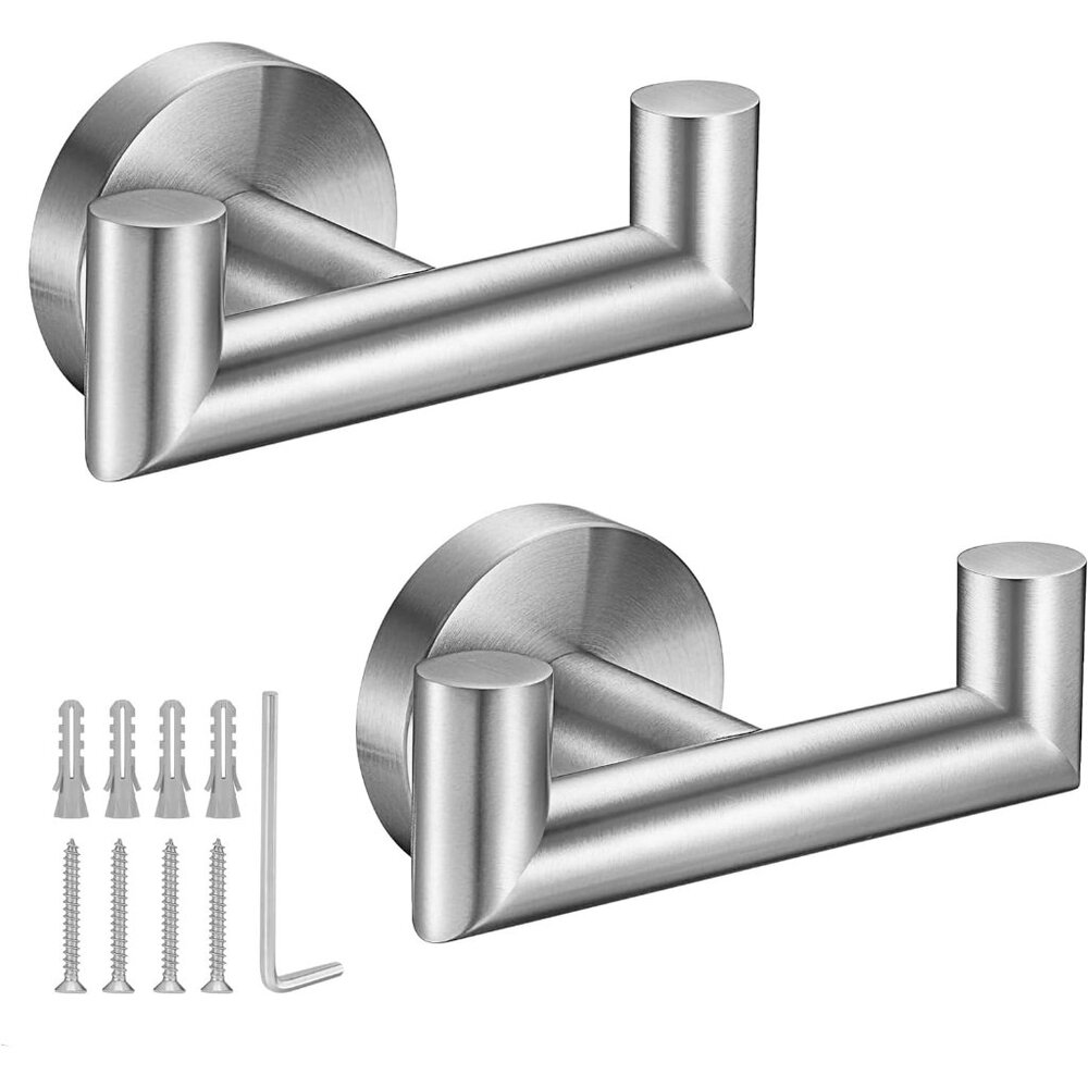 Towel Hooks for Bathrooms,Brushed Nickel Towel Hook for Kitchen Bathroom, Stainl